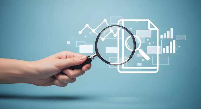 Business data analysis and research concept