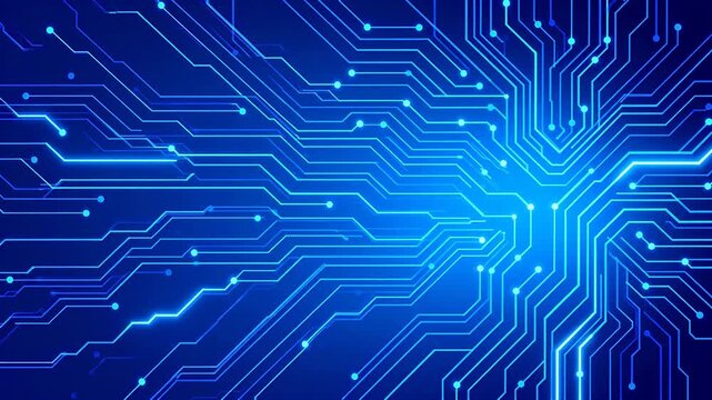 Blue circuit board pattern