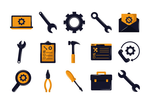 Tecnical Service Illustration Set