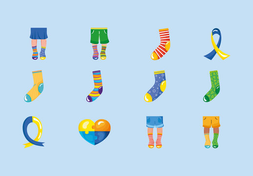 Down Syndrome Illustration Design Set