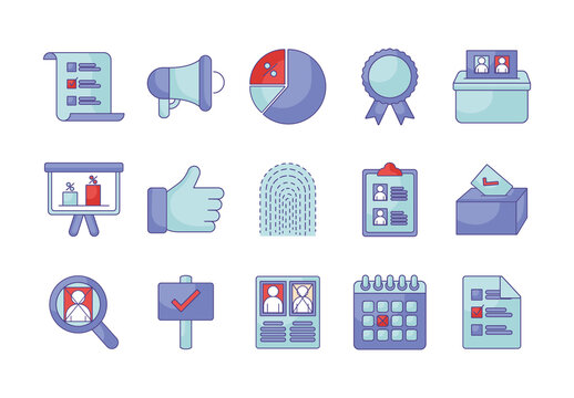 Elections Icons Set