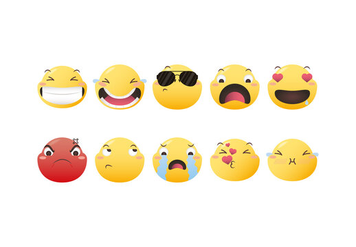 Emojis Illustration Design Set