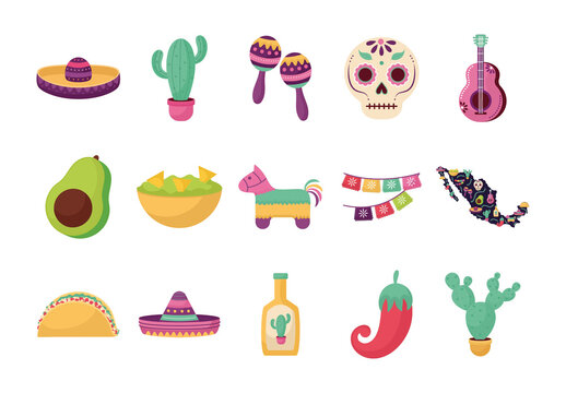 Mexico Culture Illustration Set