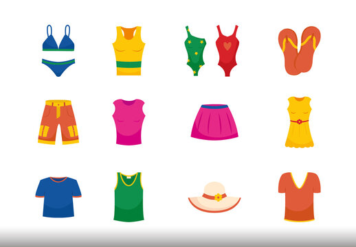 Summer Clothes Design Set