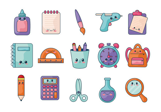 Supplies Kawaii Illustration Set