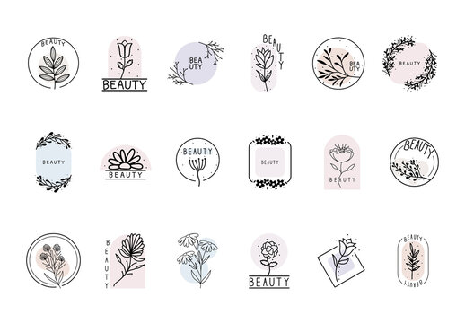 Beauty Logo Illustration Set
