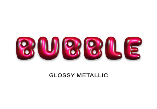Bubble Glossy Inflated Text Effect