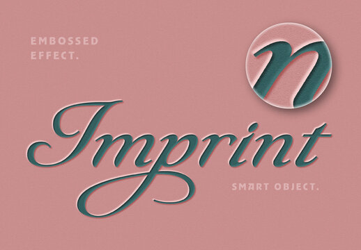 Elegant debossed Text Effect
