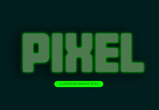 Neon Dot CRT Monitor Text Effect