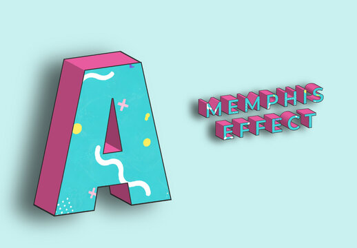 Playful Memphis Text Effect