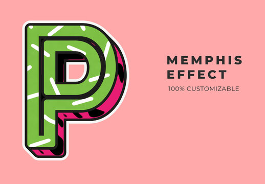 Retro Memphis Text Effect