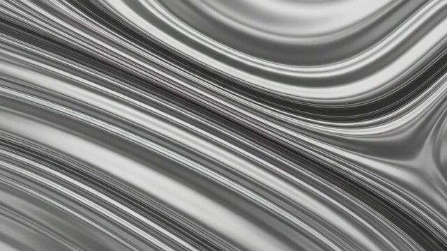 Dynamic silver wave pattern with smooth flowing curves
