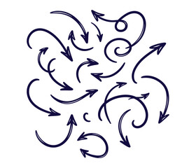 Obraz premium Chaotic arrow pattern illustration