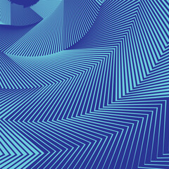  vector layout with flat lines. royelblue and blue colour zig zag Glitter abstract illustration with colored sticks. The pattern for ad, booklets, leaflets..