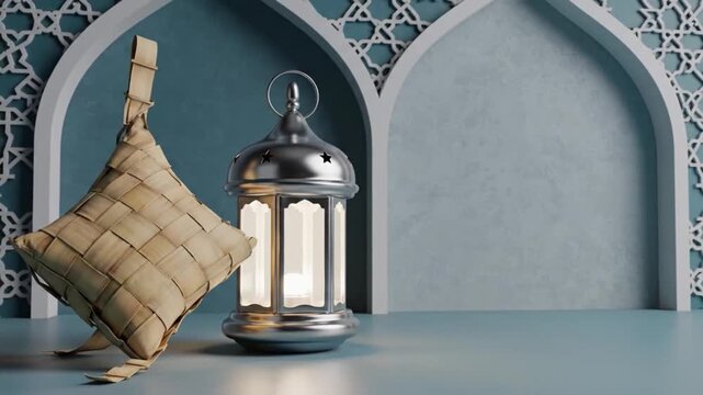 Islamic Lantern and Dates in Archway Setting.