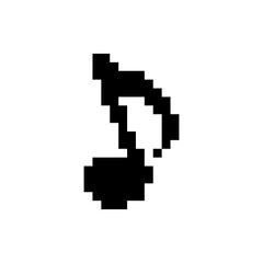 Obraz premium Music Note Pixel. Music Note Pixel Icon