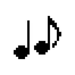 Obraz premium Music Note Pixel. Music Note Pixel Icon