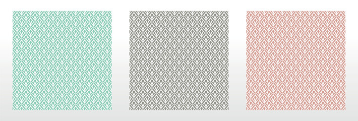 Set of abstract geometric patterns. Seamless vector backgrounds. Colored ornaments Graphic modern patterns Simple lattice graphic design