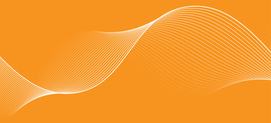 abstract simple creative orange white blend wave line design.
