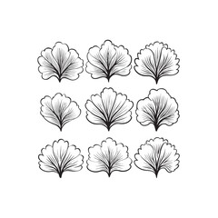 Lettuce Tree Flower icon minimal design 