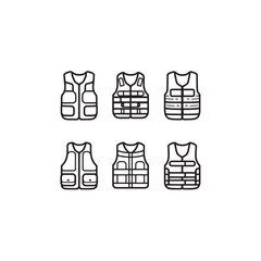 Life Jacket icon line art water safety 