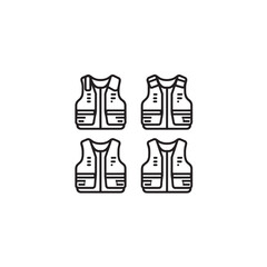 Life Jacket icon line art safety equipment 
