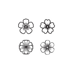 Lime Blossom icon line art botanical flower