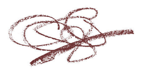 brown pencil strokes isolated on transparent background