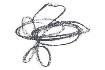 dark gray pencil strokes isolated on transparent background