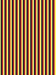 Obraz premium A vibrant yellow background with thin vertical stripes in red and navy blue, creating a bold and graphic pattern