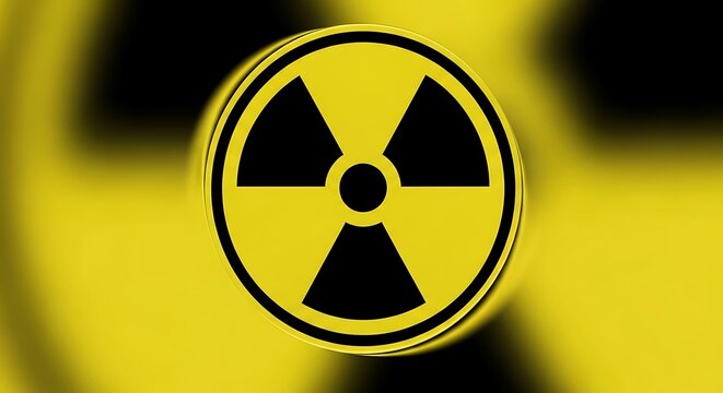 Radioactive Hazard Symbol - Warning of Nuclear Radiation Danger.