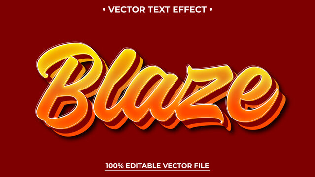 Blaze text effect, fire orange color editable text style on dark grunge textured background