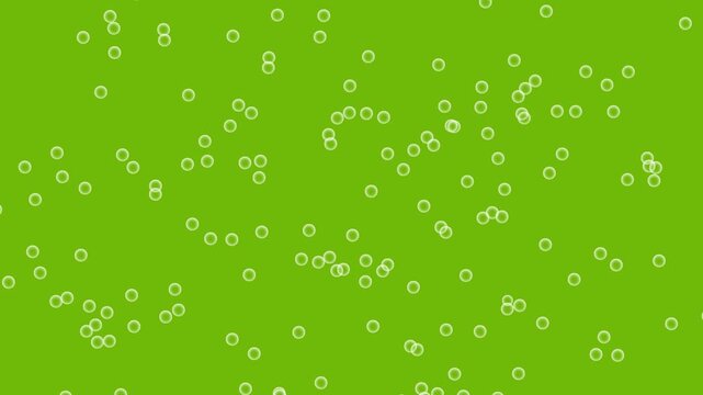 White soap foam bubbles animation on green screen background. Water bubbles floating. Air bubbles floating in the green sky. Underwater sparkle- Colorful bubbles underwater that rise up.