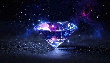 Luxury Diamond Ring with Sparkling Reflections.