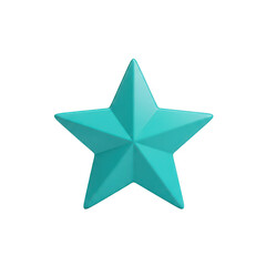 Obraz premium Blue star shape icon isolated on transparent background