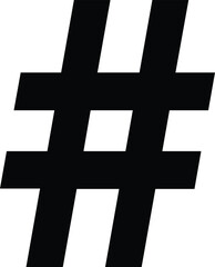 Obraz premium Modern hashtag symbol line icon for social media tagging and trending digital marketing metadata concept