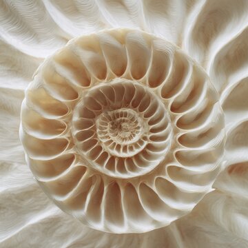 White Nautilus Spiral Macro
