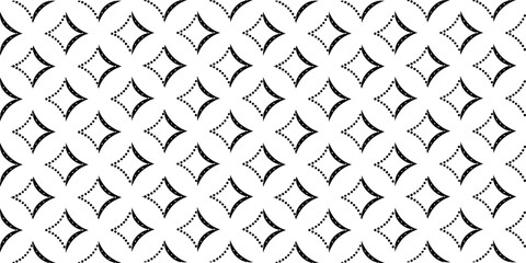 Seamless geometric pattern with repeating curved diamond shapes. Abstract ornamental background with symmetrical line design for wallpaper, fabric, and surface decoration. Modern minimal texture .