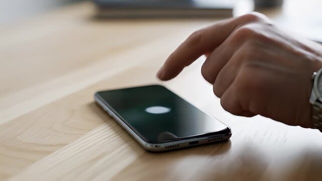 Hands Interacting With Mobile Payment App On Screen.