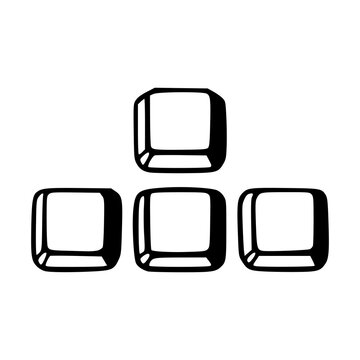 computer keyboard keys icon gaming and technology