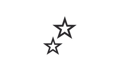 Obraz premium A black star is placed on a transparent background.