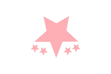 Obraz premium The pink star is located on a transparent background.