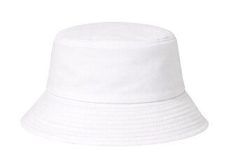 White Bucket Hat Isolated on Transparent Background for Fashion Mockup and Design