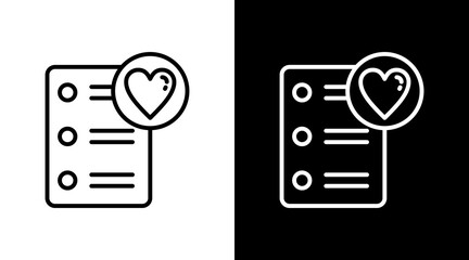 Wishlist Black White Icon Set Design  © Chimaul