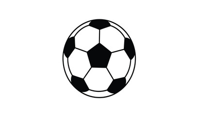 Fototapeta premium A black and white illustration of a soccer ball on a plain