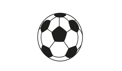 Fototapeta premium A black and white illustration of a soccer ball on a plain