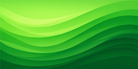 Fototapeta premium An abstract green wave background featuring a bright motion pattern of artistic curves and eco nature lines for a stylish vector backdrop design