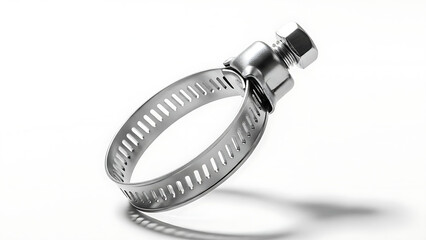 Adjustable Metal Hose Clamp with Screw Fastener for Securing Hoses and Pipes