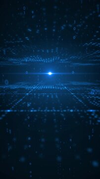 Technologically themed dynamic network particle space wallpaper, 4K