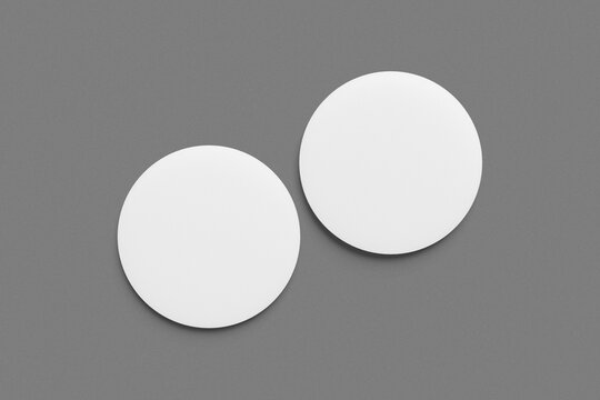 Realistic Round Paper Coaster Blank